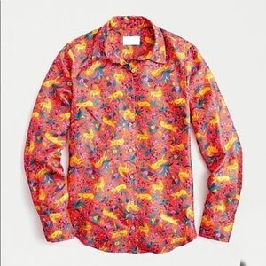 Jcrew Collection red leopard 🐆 silk blouse